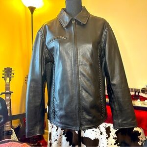SHAF women’s concealed carry leather motorcycle jacket size XL!